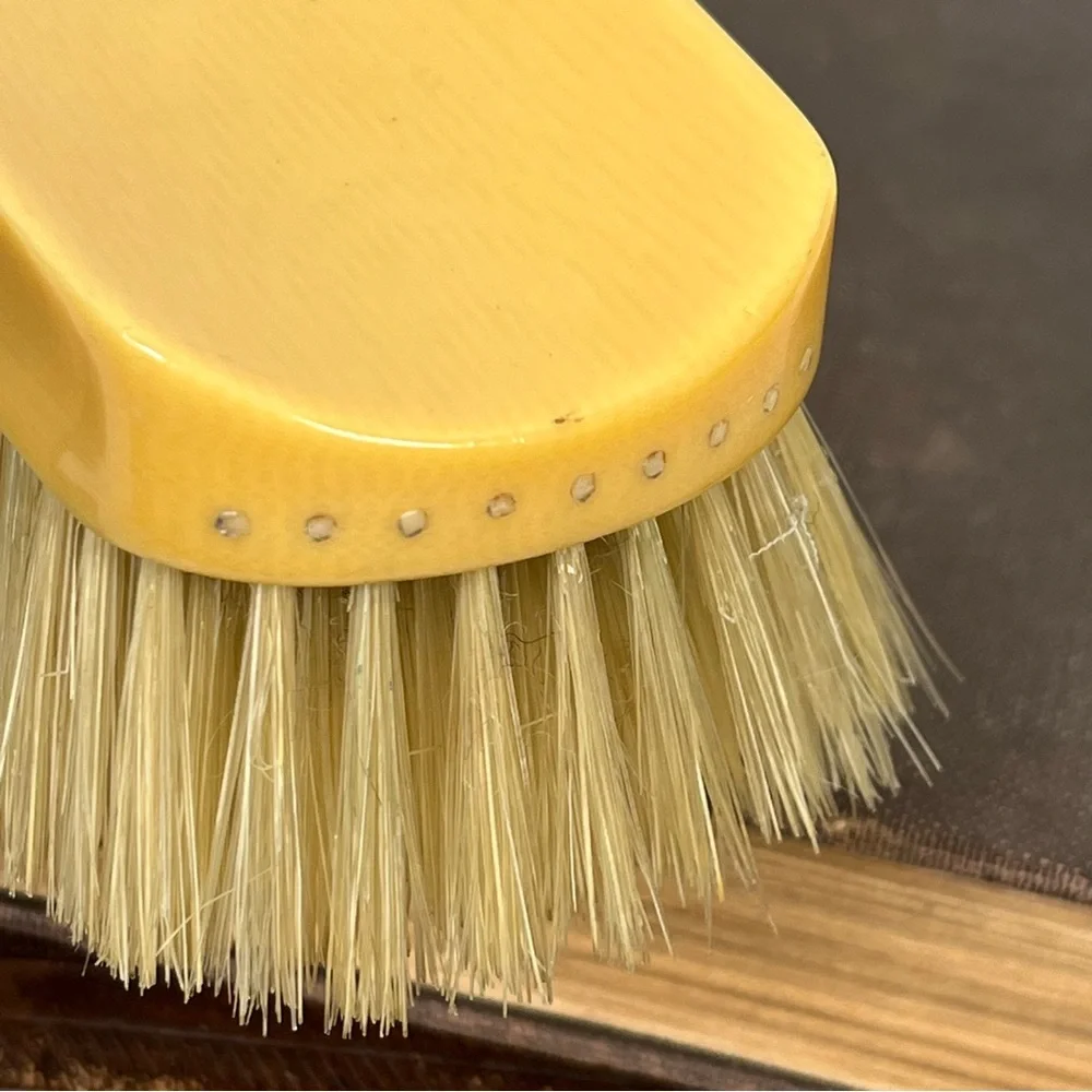 Antique Parisian Loonen Ivory Celluloid Vanity Brush (Unique Photo Holder)